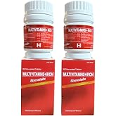 2-Pack StressTabs Multivitamins + Iron | Daily Stress Support Formula | Energy, Immune &amp; Red Blood Cell Health | with Vitamin C, B-Complex &amp; Iron | 60 Tablets |