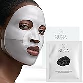 NUNA Volcanic Ash Hydrogel Face Masks – Korean Detox & Deep Hydrating Mask with Hyaluronic Acid, Ceramides, Panthenol – Overnight Moisturizing, Soothing + Purifying Care for Sensitive Skin, 7 Sheets