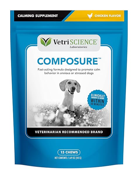VETRISCIENCE COMPOSURE CLINICALLY PROVEN CALMING CHEWS, CHICKEN, SIX...