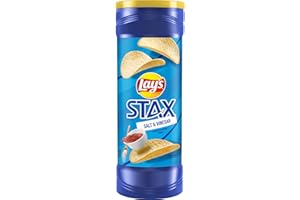 LAY'S STAX Lay’s Stax Potato Crisps Chips, Salt & Vinegar, Gluten Free, 5.5 Oz Canister Pack