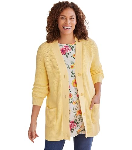 Catherines Daydream Waffle Knit Pullover | Women's Plus Size 0X
