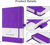 Lefute A5 Notebook PU Leather Journal 200 Pages 80gsm Purple view 3