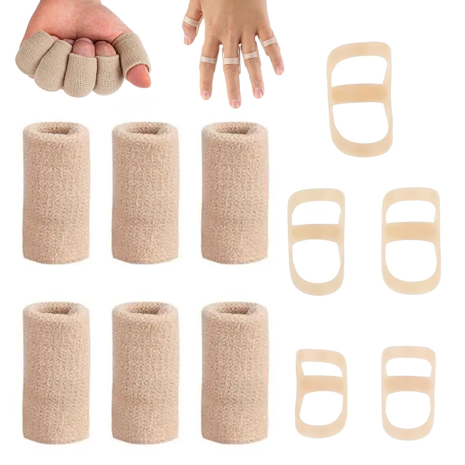 FunnAura 12PCS Finger Splints for Arthritis Kit, Trigger Thumb Splint Brace