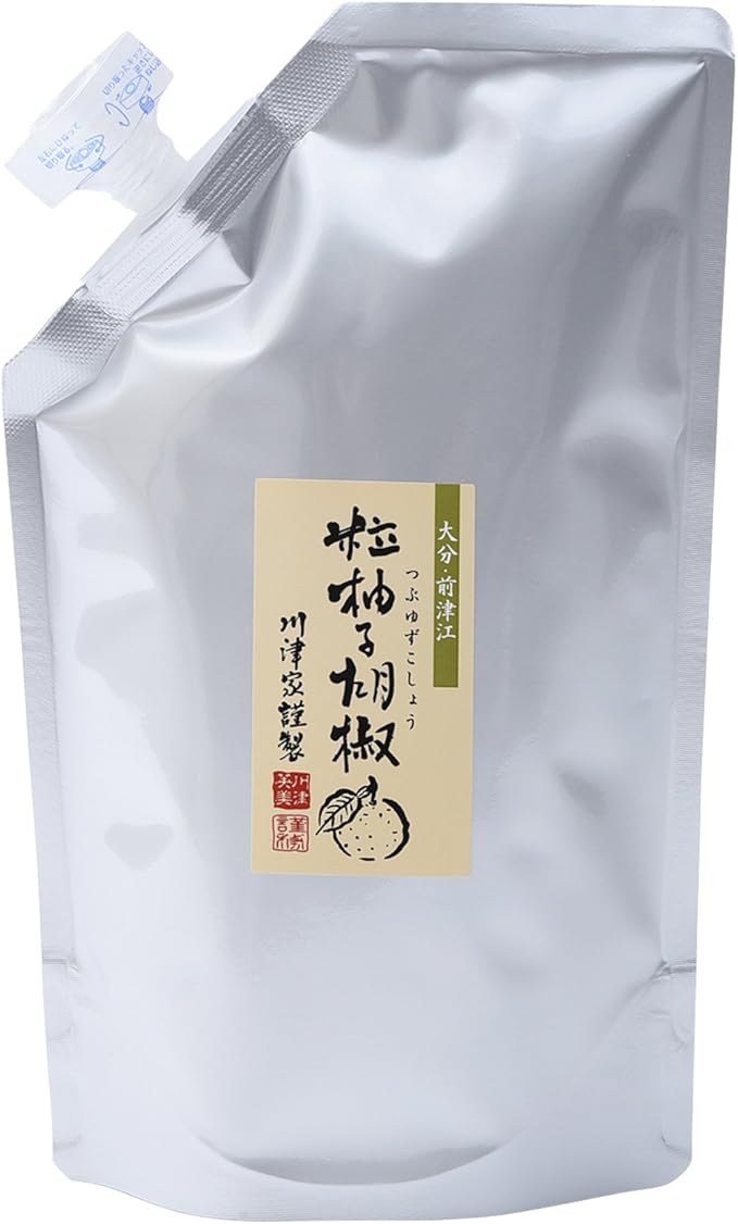 Amazon 川津食品 川津家謹製 粒柚子胡椒 赤 500g 川津食品 柚子