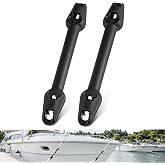 Hungdao 2 Pack Black Boat Dock Line Snubbers Fits 3/8" - 7/16" Rope, Small | Heavy Duty Rubber Marine Dock, Mooring Shock Absorber for Boats up to 20 Ft, Protects Dock and Boat/hull