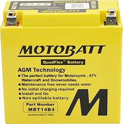 Motobatt MBT14B4 AGM Factory Activated Replaces 13