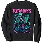 Fortnite Halloween Fortnitemares Retro Creepy Group Poster Sweatshirt