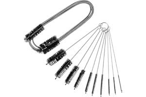 LEONTOOL 11 Pcs Flexible Drain Brush Set, 79 Inches Double Ended Tube Cleaning Brushes and 10 Pcs Different Sizes Straw Clean