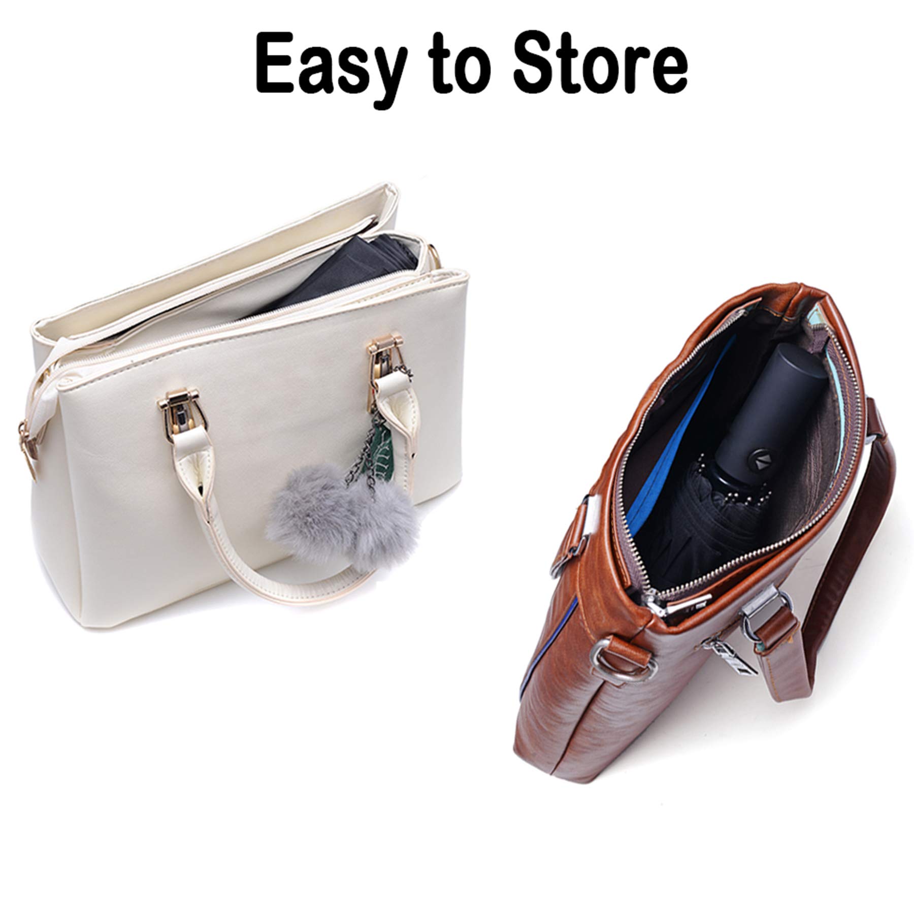 PFFY 2 Packs Travel Umbrella Windproof Auto Open & Close Collapsible Folding Small Compact Backpack Car travel Essentials Purse Umbrellas for Rain