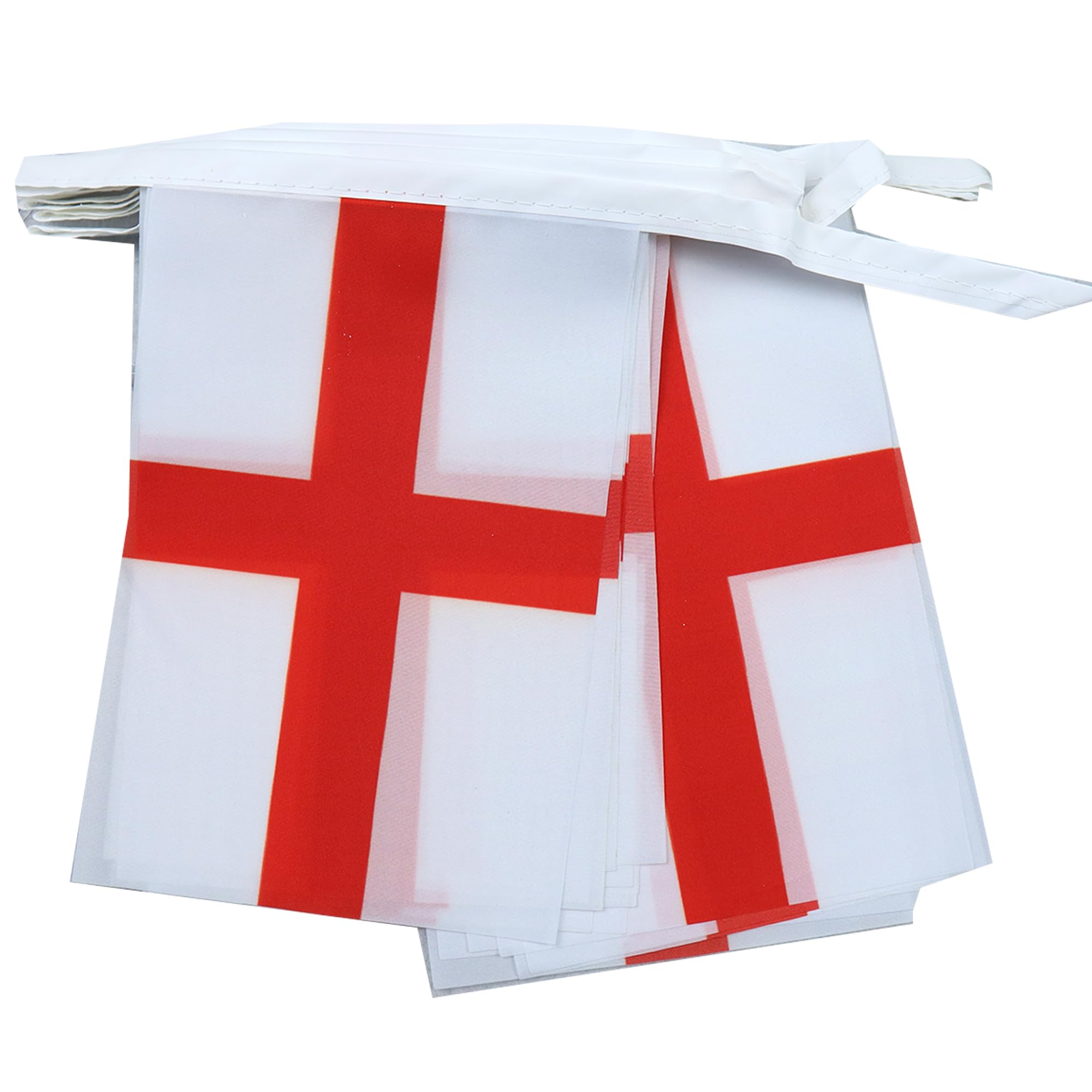 AZ FLAG England Bunting Flag, 20 Ft Garland with 20 Small English Flags 8'' x 6'', 100% Polyester String Pennant, 6 meters — image 1