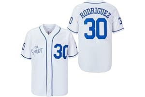 LUQIAOMAOYI Men's #30 Sandlot Benny The Jet Rodriguez Movie Baseball Jersey Stitched Christmas Summer S-3XL