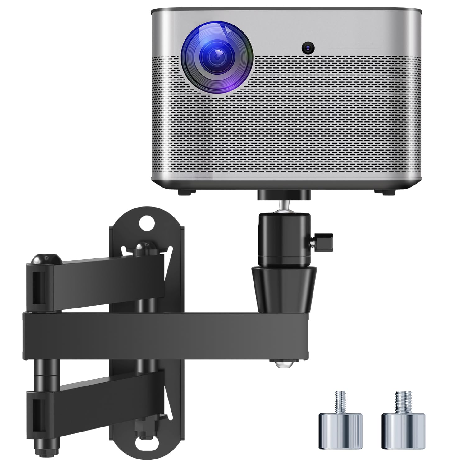 Photo 1 of suptek Universal Foldable Projector Wall Mount - Adjustable Bracket for Projectors, Compatible with 1/4", M4 & M6 Screws, Heavy-Duty & Space-Saving Design, Black, MA1330YT