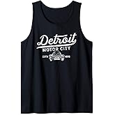 Motor City Muscle Car Detroit Novelty Vintage 1806 Throwback Tank Top