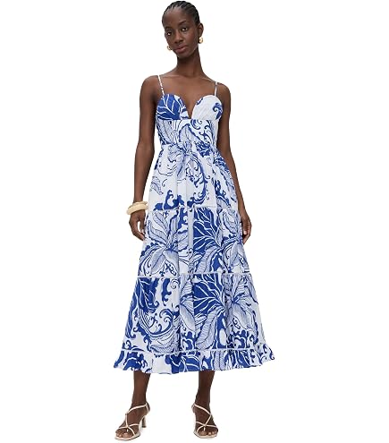 Poupette St Barth Women's Coco Mini Dress, Blue Ashanti, xs at Amazon Women's Clothing store