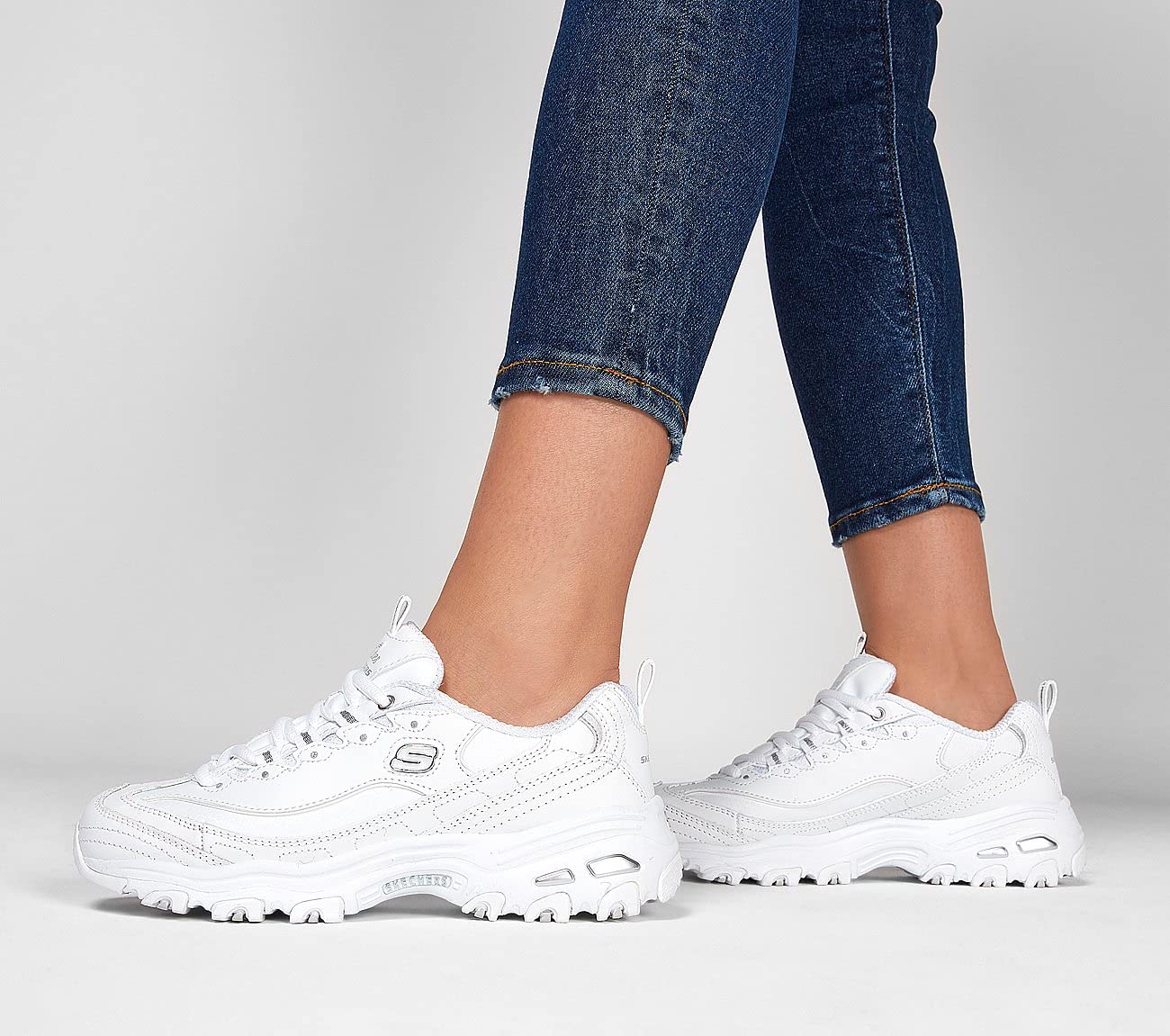 Skechers Women's D'Lites Fresh Start Memory Foam Lace-up Sneaker Fashion