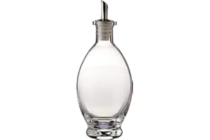 Fox Run Brands 2706 Oval Oil and Vinegar Drizzler Bottle, 10-Ounce, Clear Borosilcate Glass, 3.25 x 3.25 x 7.75 inches