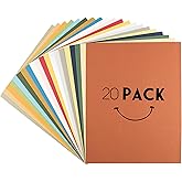 Golden State Art, 11x14 Matboard Mat Board Blanks - Assortment Color Uncut Mats for DIY Projects, Presentation Boards, Art Crafts (20 Pack)