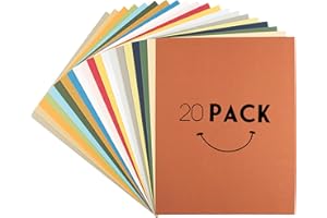 Golden State Art, 11x14 Matboard Mat Board Blanks - Assortment Color Uncut Mats for DIY Projects, Presentation Boards, Art Crafts (20 Pack)