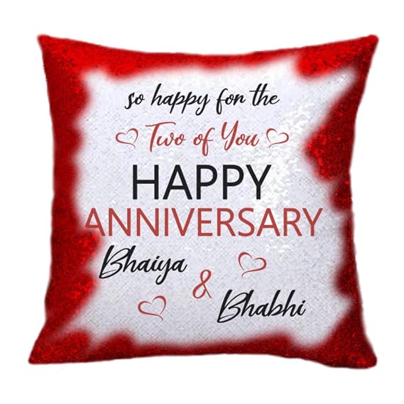 Buy Funky Store Bhaiya Bhabhi Gift Two Of You Red Sequins Magic