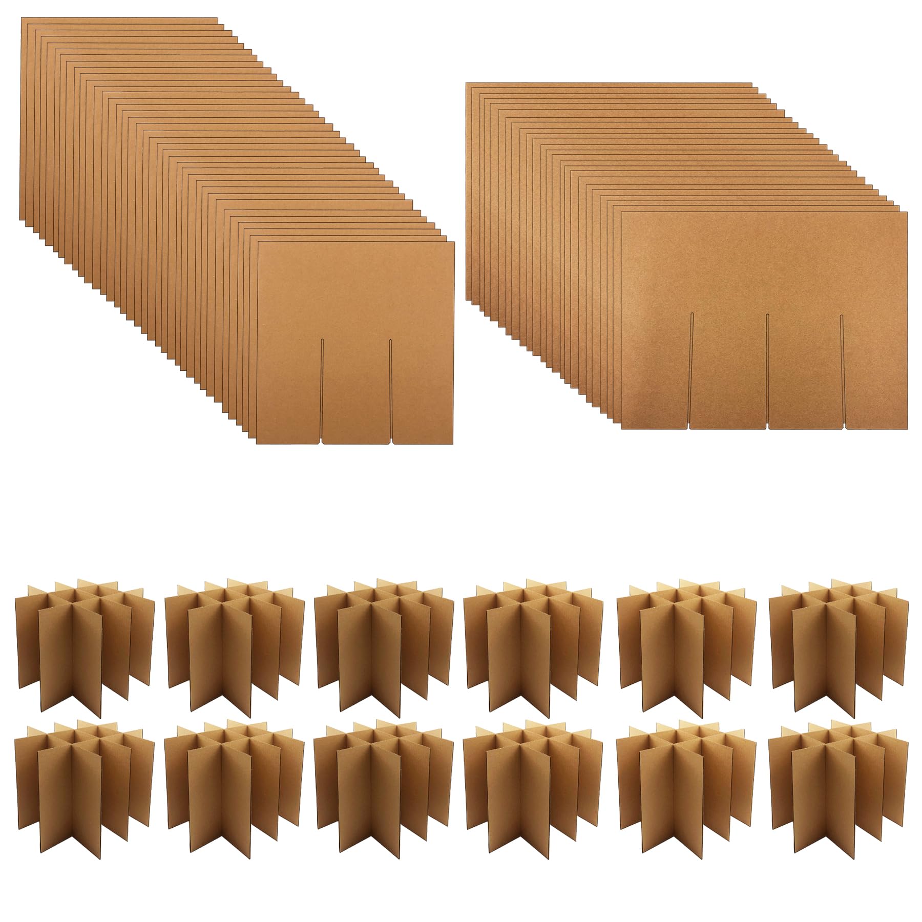 Photo 1 of 12 Set Glass Dividers Kits for 16 x 12 x 12 Inch Moving Boxes - Fits Glass Inserts - Wine Glassware & Dish Packing