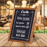 Besso 11x14 Chalkboard Signs with Stand - Deep Black Slate, Rustic Frame view 3