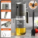 Fuwnvuwn 250ml Olive Oil Spray Bottle with Brush for Cooking & BBQ view 5