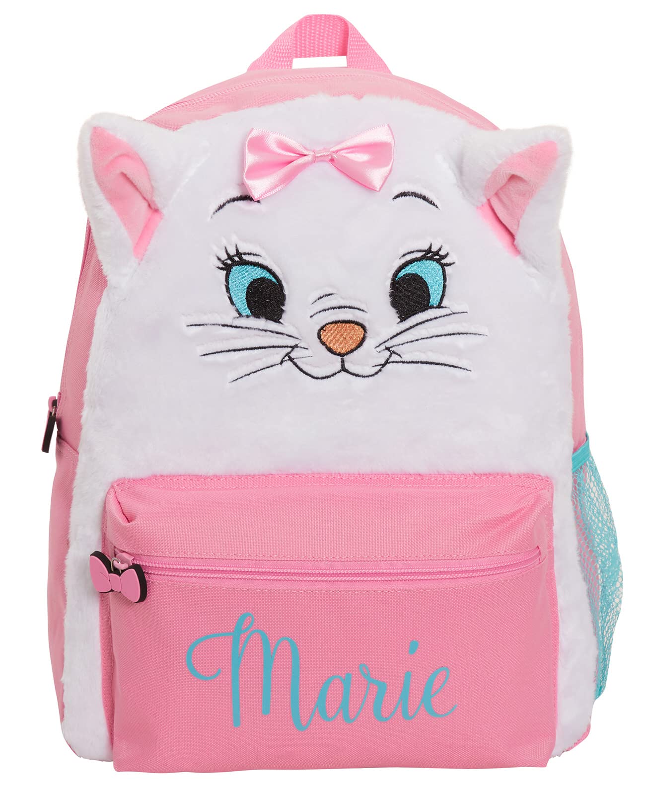 Disney The Aristocats Marie Girls Backpack Plush Luxury 3D Soft Cat School Bag kids Pink Rucksack Travel Lunch Book Bag for Nursery
