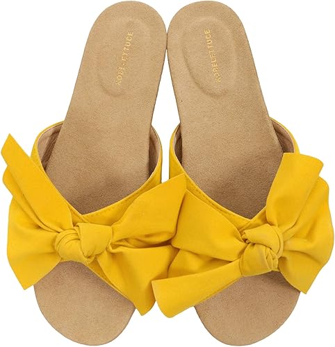 Amazon 神戸レタス リボン フラット サンダル レディース シューズ I1776 S スエードイエロー Kobe Lettuce コウベレタス ファッションサンダル Amazon 神戸レタス リボン フラット サンダル レディース シューズ I1776 S スエードイエロー Kobe Lettuce コウベレタス ファッションサンダル