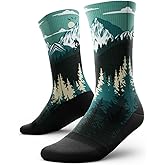 Outway Novelty Crew Socks for Men & Women, Breathable, Moisture-Wicking Athletic Calf Socks with Arch Support