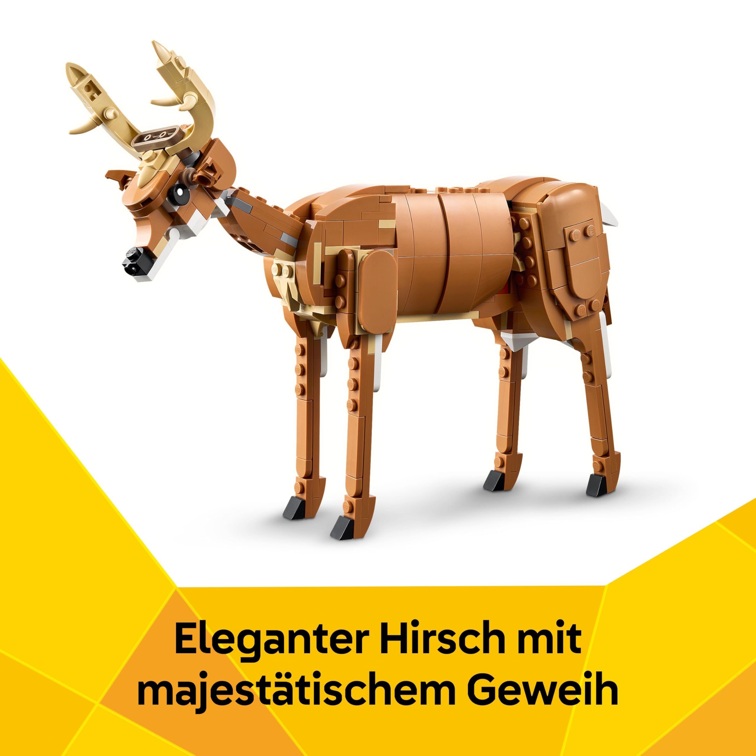 LEGO Creator 3in1 Prächtiges Ross - Pferde Spielzeug - Baue eine Bären- oder Hirschfigur - Geschenk zum Geburtstag für Mädchen und Jungen ab 9 Jahren - 31166 5