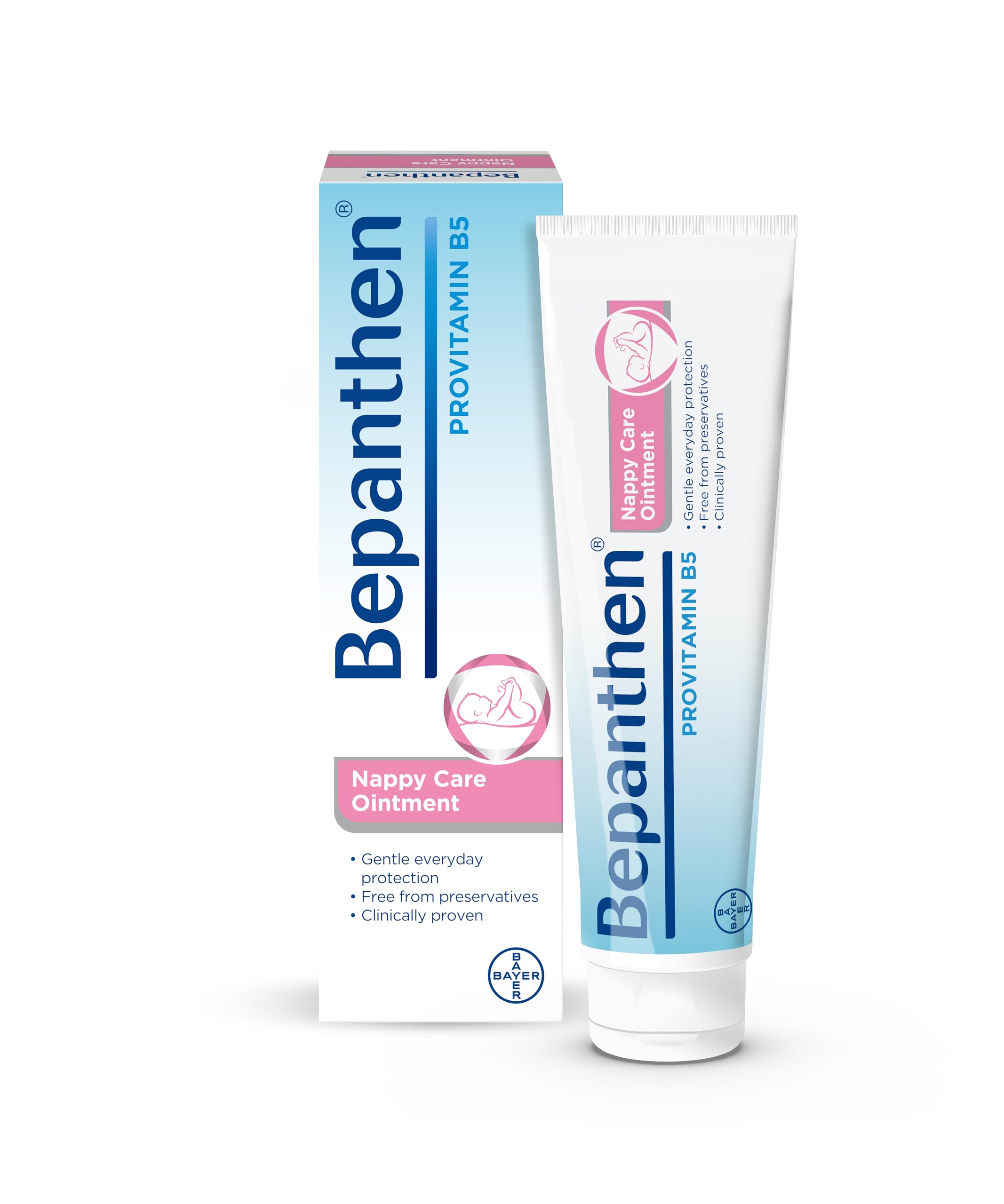 Bepanthen Nappy Care Ointment | Nappy Cream with Provitamin B5 | Suitable for Newborns Skin, 100 g (Packing May Vary).