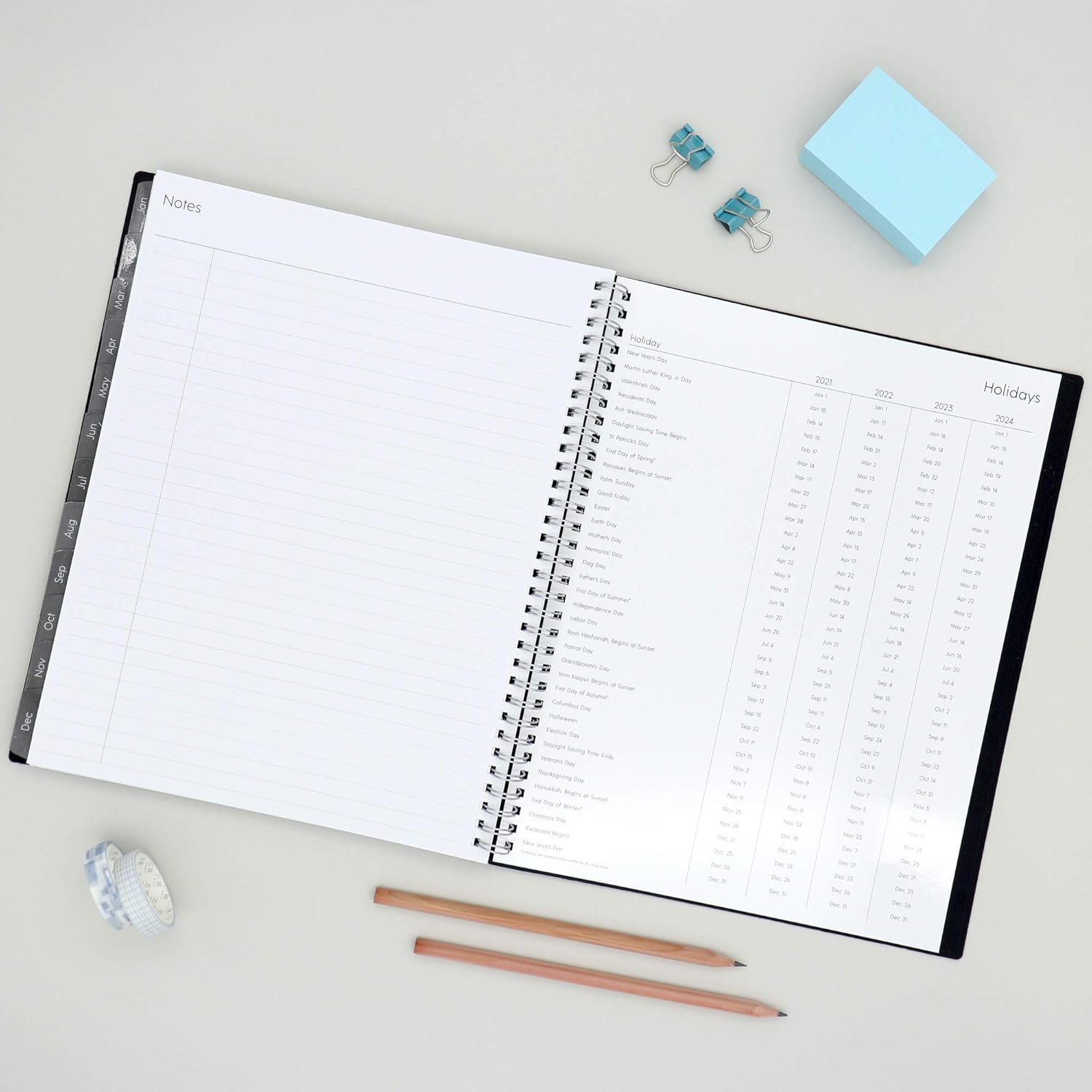 Blue Sky 2021 Weekly & Monthly Planner, Flexible Cover, Twin-Wire Binding, 8.5" x 11", Enterprise (124093) : Office Products