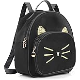 XMRSOY Teen Girls Cute Cat Mini Backpack Velvet Daypack Portable Shoulder Bag