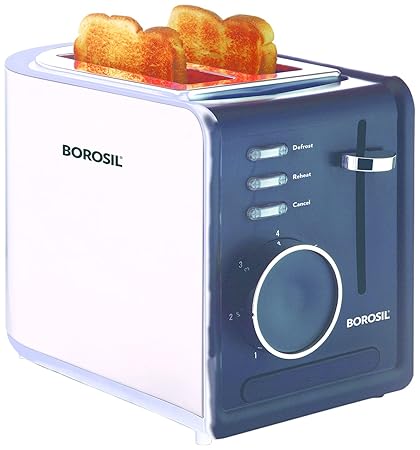 Borosil BTO850WSS21 850-Watt Krispy Pop-up Toaster (Black)