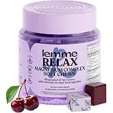 Lemme Relax Soft Chews with Magnesium Glycinate &amp; Citrate (30 Chews) | Magnesium Glycinate &amp; Citrate Chews with KSM-66 Ashwagandha &amp; L-Theanine for Stress Relief, Mood, Cortisol &amp; Sleep Support