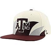Texas A&M Aggies NCAA Officially Licensed Hat Flat Snapback Z11 Retro Sharktooth Team Color