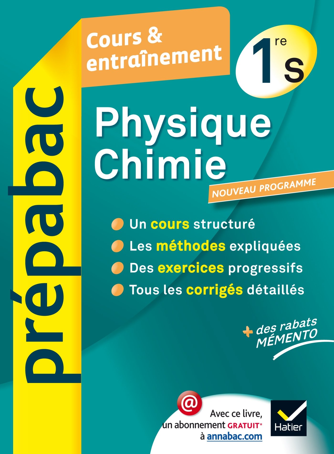 Physique Chimie 1re S Prépabac Cours Entraînement Cours - 