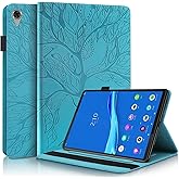 TIPOYOROO Case for Lenovo Tab M10 HD 2nd Gen 10.1" 2020, Turquoise | PU Leather Cover for TB-X306F, X306X, Lightweight Flip Stand, Card Pocket, Pen Holder