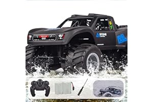 KB KAIBO Monster Truck Toys, 2.4G Amphibious Remote Control Car for Boys, 1:16 Scale All-Terrain Rc Car with Double-Sided Driving, 4WD, 2 Rechargeable Batteries, for Boys & Adults-Blue
