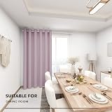 Deconovo Ring Top Blackout Curtain 100 x 84 in Baby Pink 1 Panel view 9