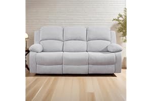 Caberryne Recliner Sofa，Fabirc Reclining Sofa for Living Room Furniture Sets，Grey Wall Hugger Recliner Couch with Cupholder for Living Room/Office/Theater Seating(Sofa Recliner)