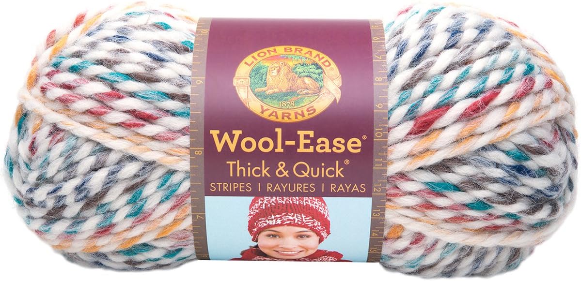 Lion Brand Yarn Wool-Ease Thick & Quick, Super Bulky Wool Blend Yarn for Knitting Crochet, and Crafts, Hudson Bay, 1 Pack - Image 3