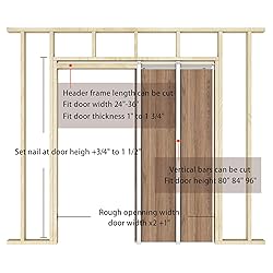 AWDIA 36x80 Pocket Door Frame Kit with Soft Close