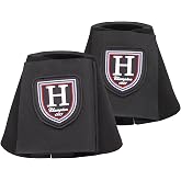 Harrison Howard Horse Neoprene Bell Boots Provide Long-Lasting Protection for Your Horse Sold in Pairs Black