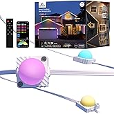 APPECK Smart Outdoor LED Strip Lights 100ft with 90 LEDs, 60lm Warm White with Solid Cover, Permanent Outdoor Lights IP65 Waterproof, with Alexa, for Eaves Garage Porch Front Door Daily Holiday Decor