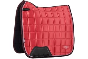 LeMieux Loire Classic Satin Dressage Saddle Pad FW25, Cranberry, Large