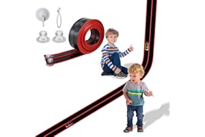 AQFR Flex Track 15 Ft Starter Set, Flexible Race Car Ramp Track for Ages 3 & Up with Suction Cups Compatible with Hot Wheels and Diecast 1/64th Cars
