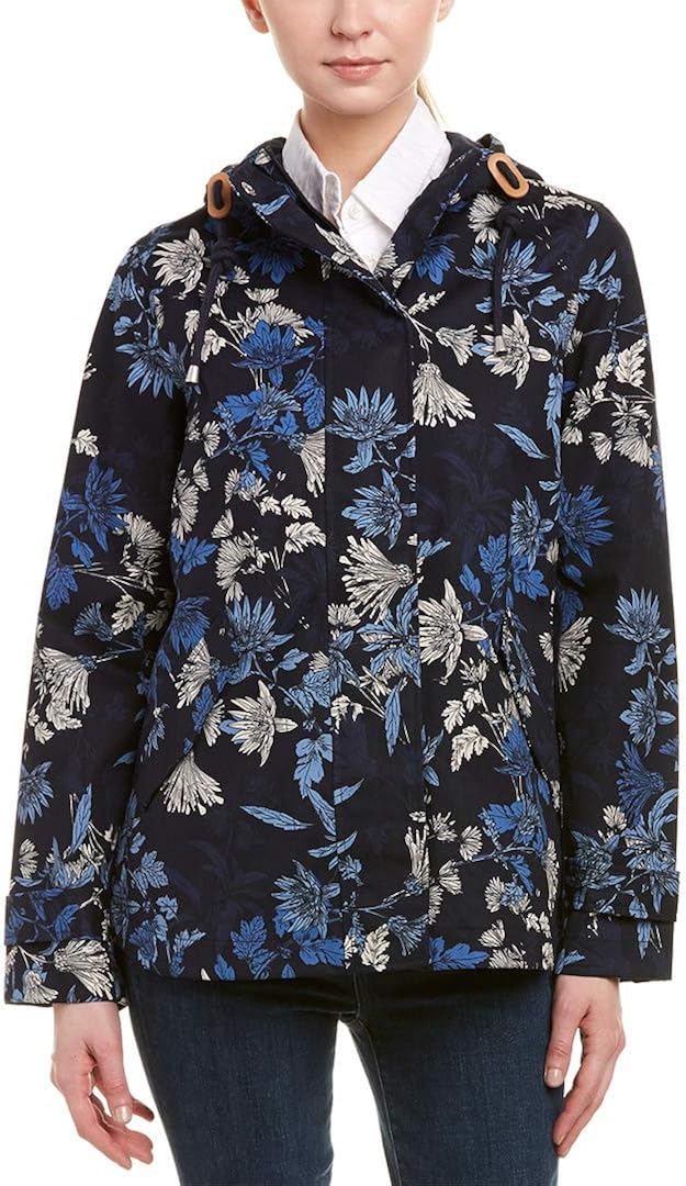Joules Women's Coast Print Coat, Blue (French Navy Fay Floral), 6 Amazon.co.uk Clothing