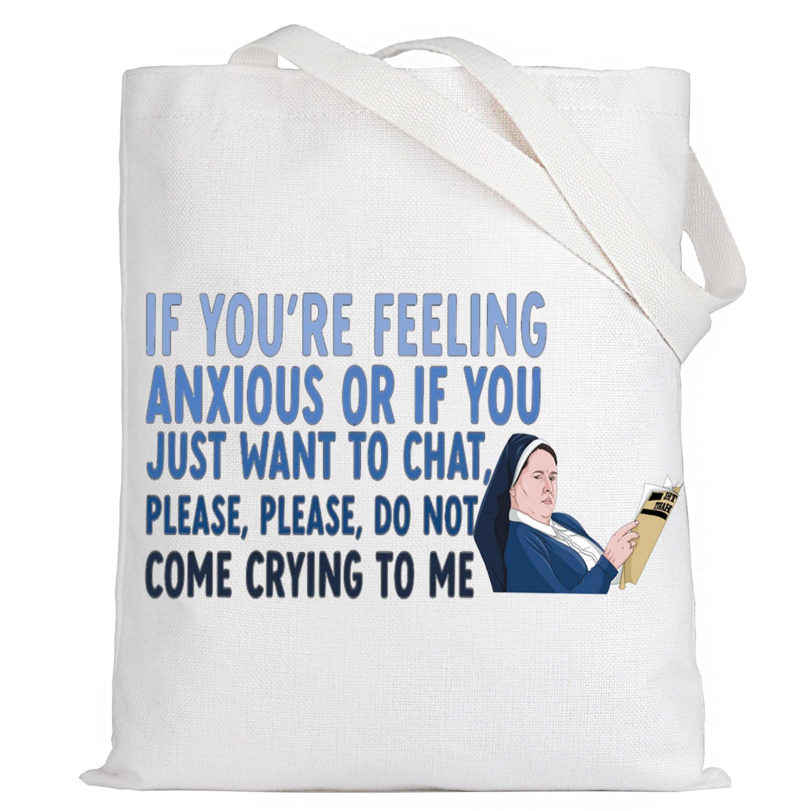 LEVLO Derry TV Show Cosmetic Make Up Bag Sister Michael Fans Gift Don’t Come Crying To Me Makeup Zipper Pouch Bag, Don’t Come Crying Tote, L, Tote Bag
