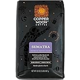 Copper Moon Whole Bean Coffee, Dark Roast, Sumatra, 2 lb | 2 Pound Bag, Vegan, Allergen Free, Non-GMO, Kosher, Vegetarian, Small Batch Roasted